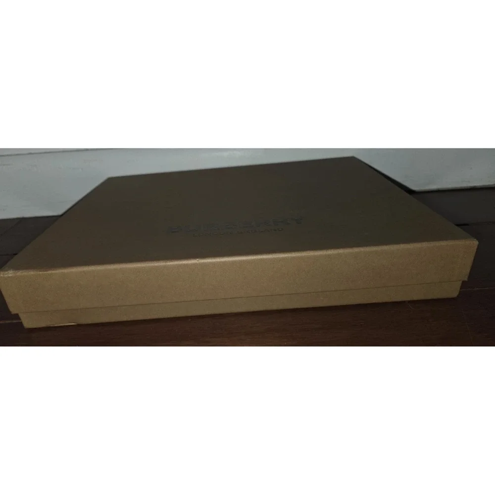 Burberry Brown Cardboard Rectangle Gift Box w/ Tissue Paper, Solid Designer